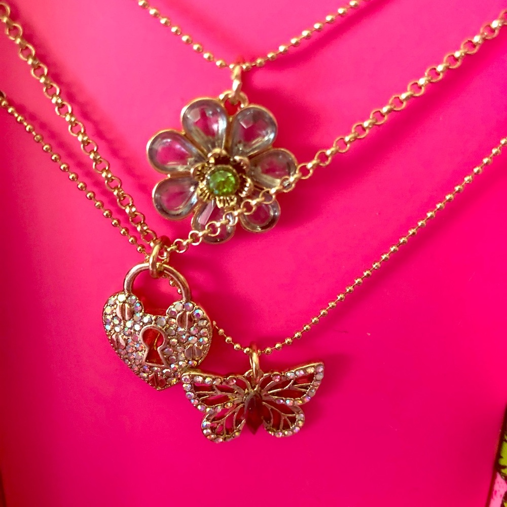 Betsey Johnson necklace trio